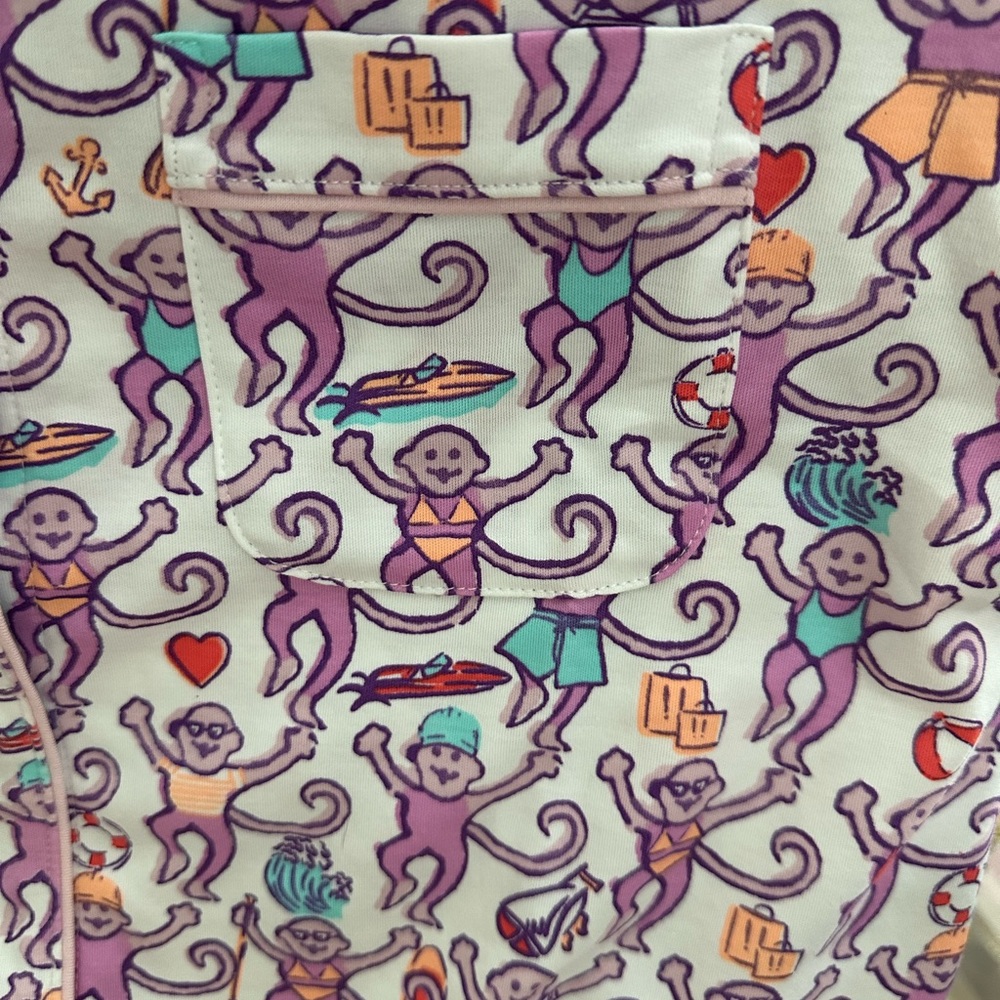 Roller Rabbit Lido Monkey Polo Pajama Set
